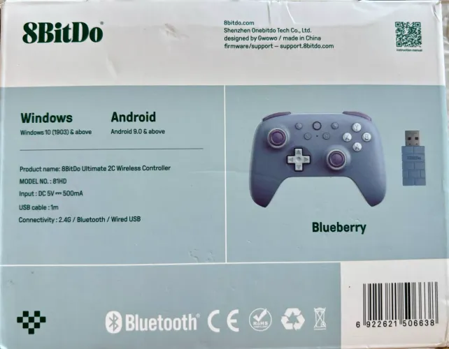 Controle 8BitDo Novíssimo - Usado 1x - Valor Promocional