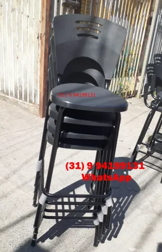 Banquetas altas Novas Cor Preta 70 cm Frete Gratis