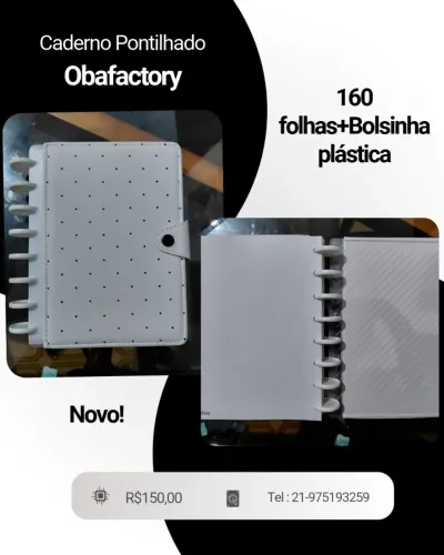 Caderno Pontilhado Obafactory