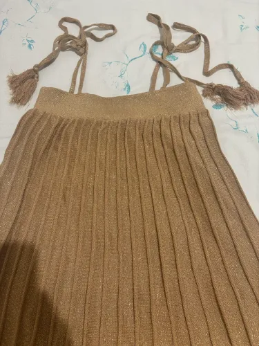 Vestido lurex dourado