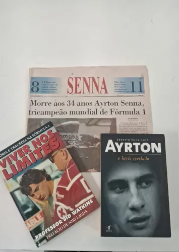 COLEÇÃO AYRTON SENNA - LIVROS E JORNAIS