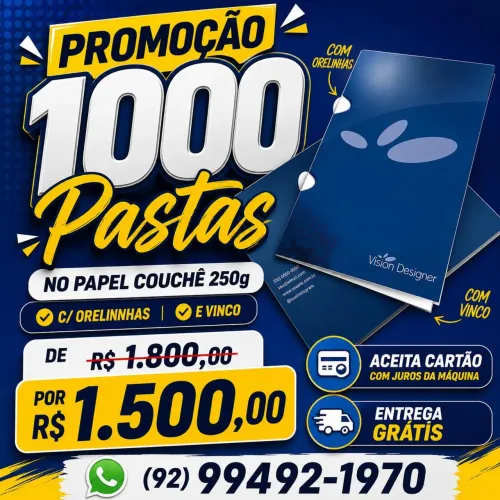 Pastas para exames e documentos