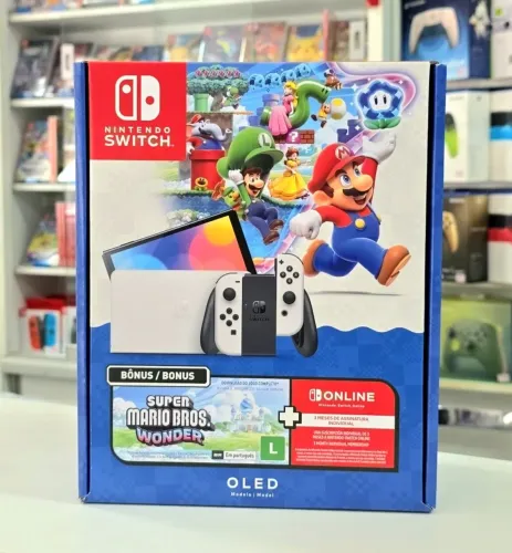 Novo Nintendo Switch oled com nota garantia e jogo incluso