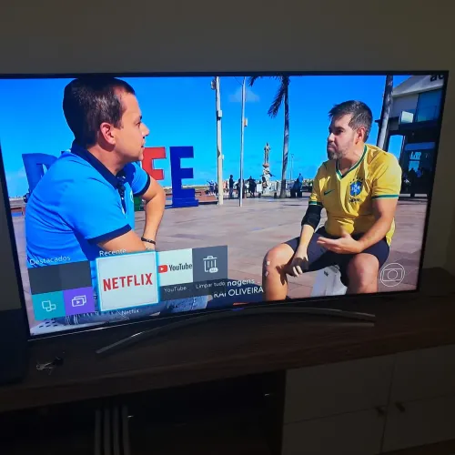 Smart tv samsung 55 polegadas tela curvada.
