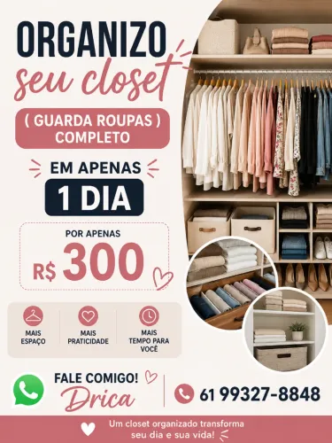 Organização de Closet (guarda roupas)