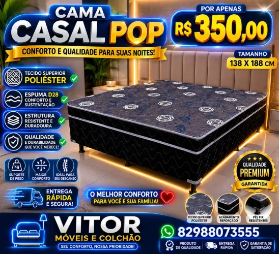 PROMOÇÃO DE CAMA BOX CASAL 