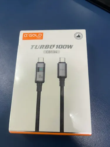 Cabo carregador 100w USB-C com tela LED