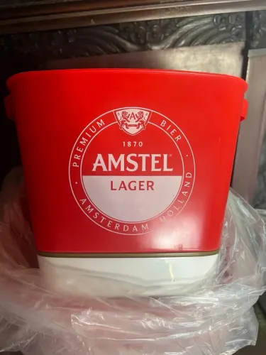 Caixa térmica/balde de gelo Amstel Lager - Novo