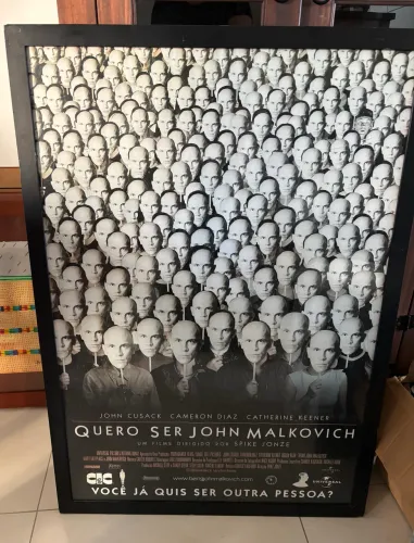 Quadro Emoldurado - Pôster Original do Filme Quero Ser John Malkovich | Cinema Cult