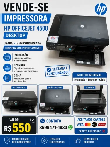 VENDO IMPRESSORA HP 4500 OFFICEJET