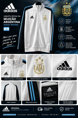 ? JAQUETA ADIDAS - SELEÇÃO DA ARGENTINA | ORIGINAL