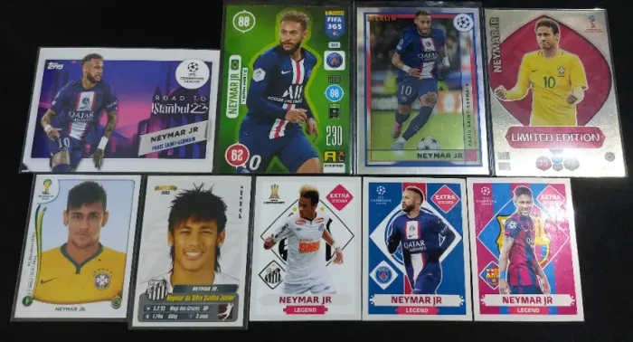Figurinhas e Cards variados Neymar Copa do Mundo Santos PSG Barcelona