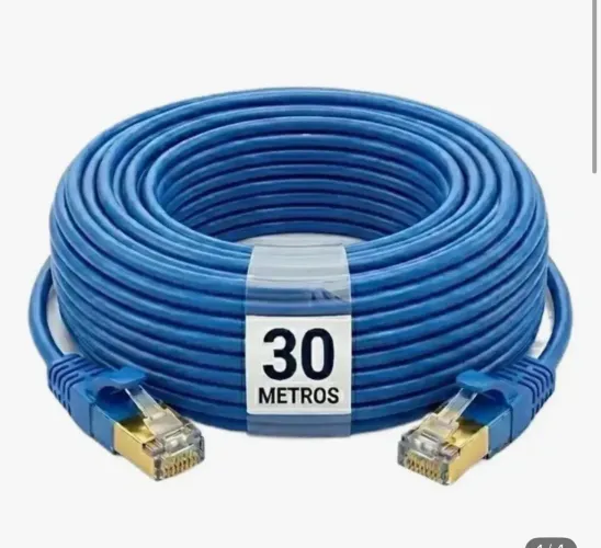 Cabo de rede Cat 5 30 metros com RJ45