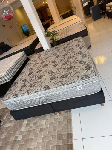 Cama box Casal com colchão PRATA SEMINOVO - entrego!