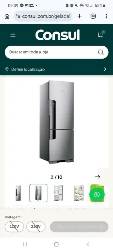 Geladeira Consul 397 Litros Inox