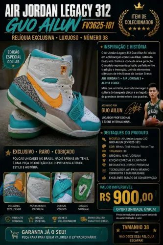 AIR JORDAN LEGACY 312 GUO AILUN | ORIGINAL | 38 