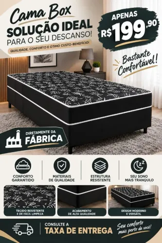 CAMA BOX DE SOLTEIRO PROMOÇÃO