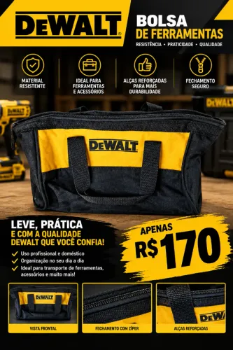 Bolsas DeWALT (Dimensões: 27 x 17 x 20 cm)