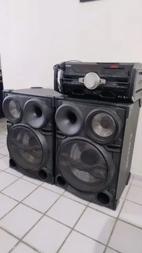 Som Sony SH2000, Funciona, USB, AUX, Bluetooth Só Com Adaptador, OBS Não Funciona CD