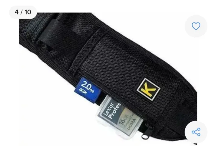 Alça suporte para cameras com porta cartôes.