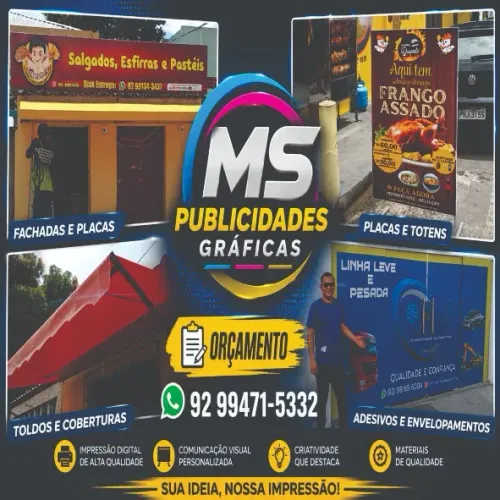Fachadas, totens, banners, adesivos, panfletos e muito +