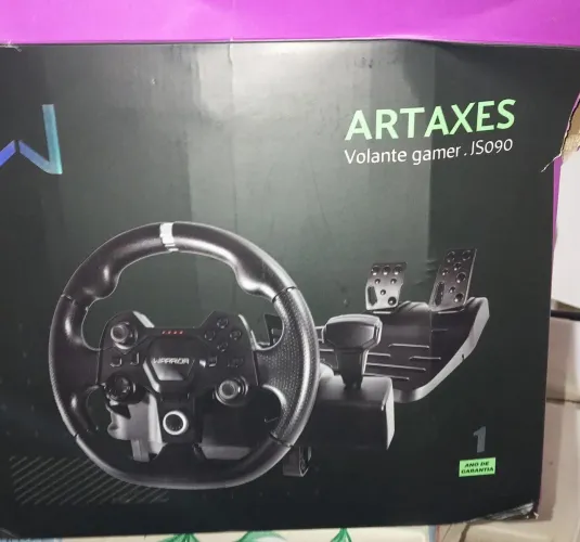 Volante Gamer Warriors Artaxes JS090 + Pedais + Câmbio - Pouquíssimo Uso