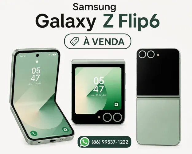 Samsung Galaxy Z Flip6 5G -256 GB Verde (COM PEQUENA AVARIA NA TELA)