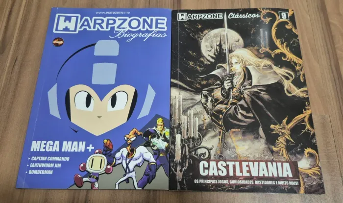 2 Livros Warpzone Mega Man e Castlevania