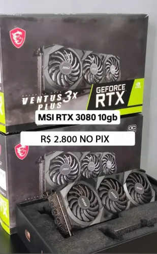  MSI RTX 3080 10GB Ventus 3X Plus - Potência de Sobra para Jogos e Trabalho!  ? RTX 308