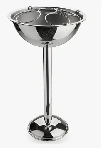 Champanheira aço inox com pé / base