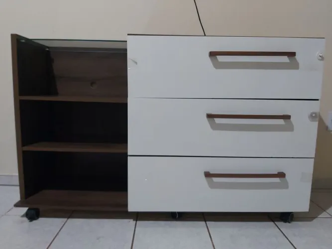 Rack aparador gaveteiro estante TV sala quarto