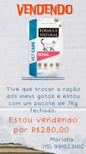 Ração renal gatos 