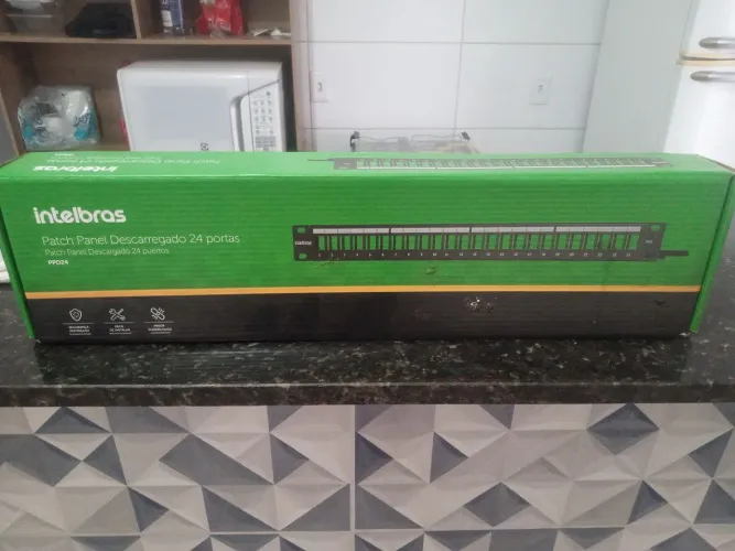 Patch panel descarregado 24 portas intelbras
