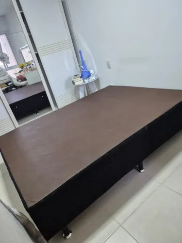 base box de casal Ortobom, modelo Camurça Preto