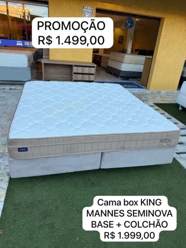 Colchão box King SIZE MANNES SEMINOVA TOP - ENTREGAMOS