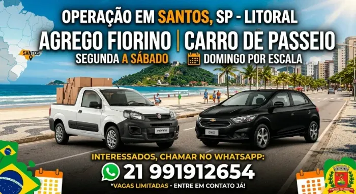 Agrego Utilitário e Passeio em Santos