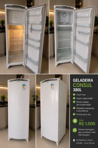Geladeira Consul Frost Free 380 litros - Ótimo estado