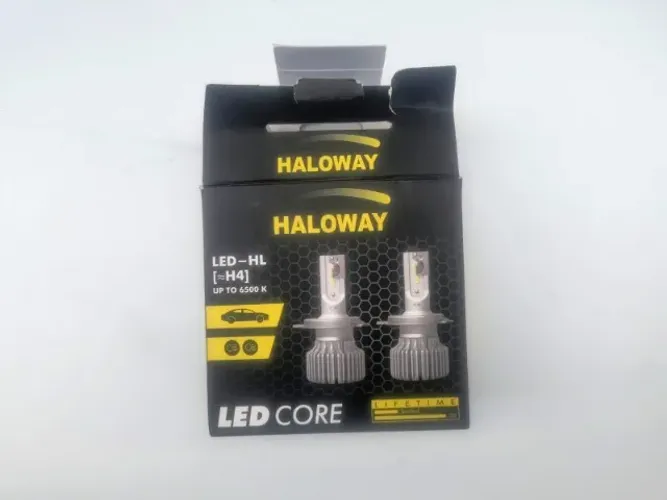 Par Lâmpada Automotiva Haloway LED H4 HWC 12V 6500K