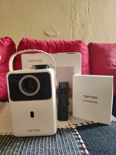 Projetor portátil TOPTRO Full HD 1080P com brilho 400ANSI Android 9.0