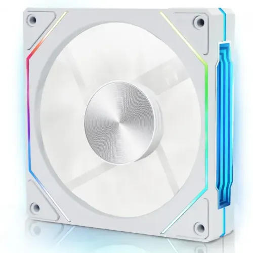 Cooler Fan 120mm Round5 Nordwind Reverse White, ARGB - *PWM + ARGB 3P 5V* - WZetta