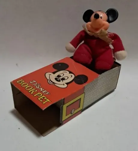 Mickey Mouse "Book Pet" -  Disney com Caixa Original - Anos 70/80