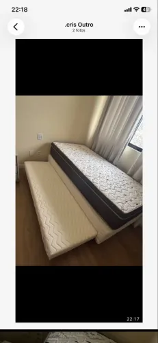 Cama box de solteiro ortobom semi nova