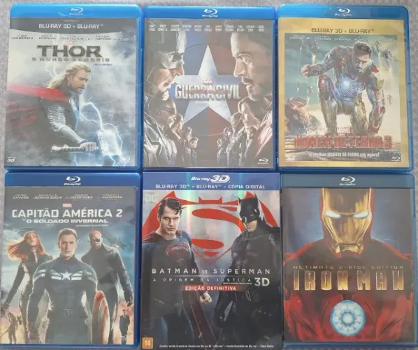 Blu Ray DVDs Marvel DC Star Treck Wolverine Missão Impossível Watchmen