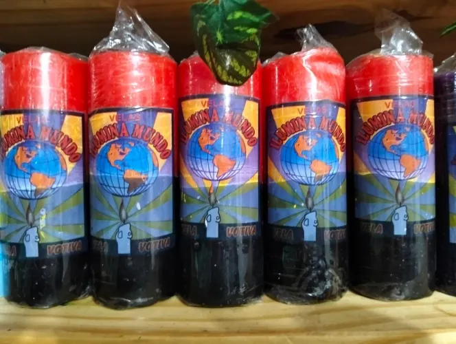 5 Velas de 7 dias (vermelho com preto)