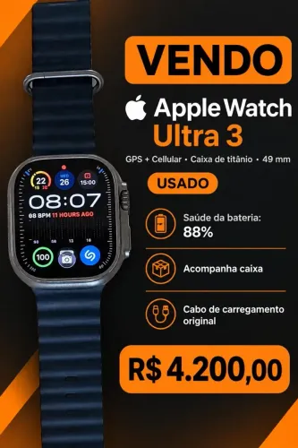 Apple Watch Ultra 3, 49 mm, GPS + Cellular Usado