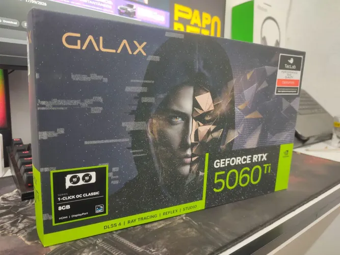 PLACA DE VÍDEO GALAX RTX 5060 Ti 8GB GDDR7 - NOVA E LACRADA