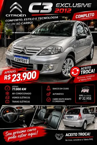 Citroen C3 Excl./excl.solar./sonora 1.6 Flex AUT 2012