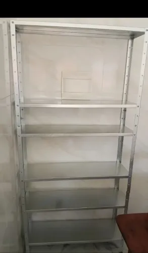 Estante Aço Cinza Industrial Metal 