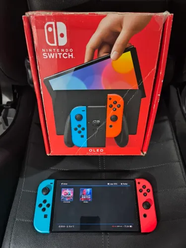 Nintendo switch OLED desbloqueado 128GB lotado de jogos