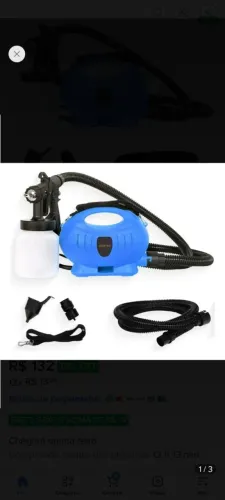 Pistola Elétrica Pulverizador de Tinta 650W Bico de Aço Paint Zoom WWSoldas